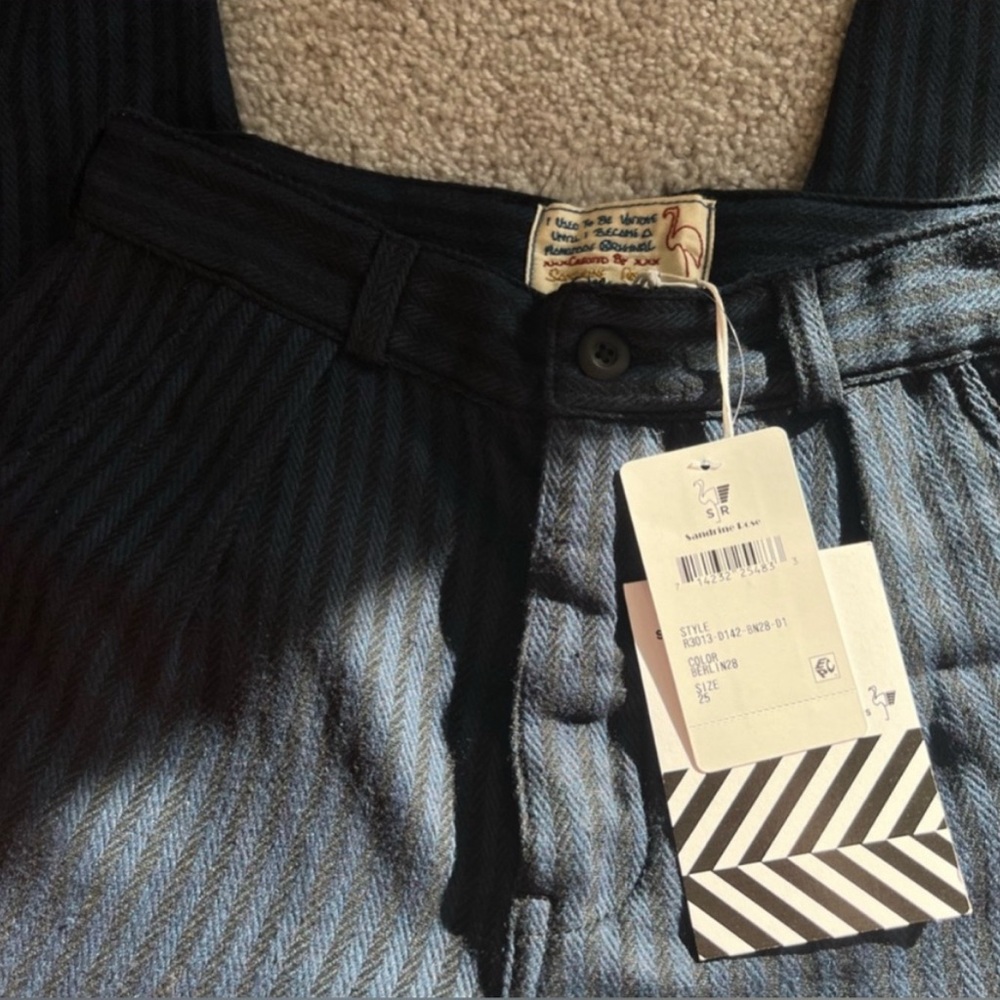 Free People X Sandrine Rose - Paper with Patch Pinstripes Pants Berlin - Size 25 - Picture 3 of 9